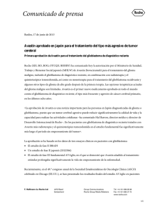 Avastin aprobado en Japón para el tratamiento del tipo más
