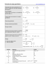 Fórmulas de Campo gravitatorio