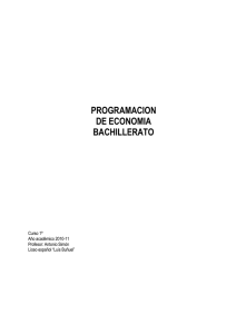 PROGRAMACION DE ECONOMIA BACHILLERATO
