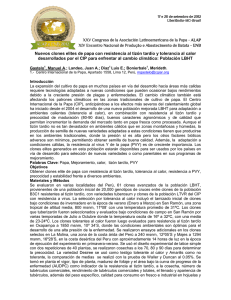 Nuevos clones elites de papa con resistencia al tizón tardío y