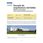 Escuela de arquitectura del Vallés
