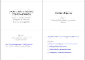 APUNTES-CLASES TEÓRICAS ECONOMÍA ESPAÑOLA Economía