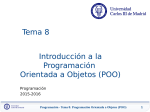 Tema 8 Introducción a la Programación Orientada a Objetos (POO)