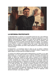 la reforma protestante - PARROQUIA SAN ESTEBAN