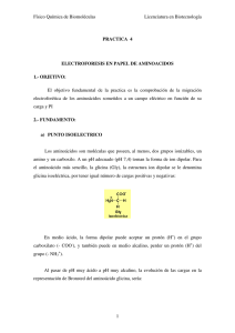 Físico Química de Biomoléculas Licenciatura en