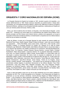 Biografía Orquesta Nacional de España