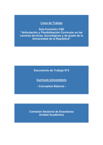 Currículo Universitario - Conceptos Básicos Comisión Sectorial de