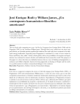 José Enrique Rodó y William James, ¿Un contrapunto