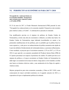 vi. perspectivas económicas para 2017 y 2018