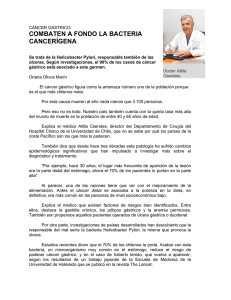 COMBATEN A FONDO LA BACTERIA CANCERÍGENA