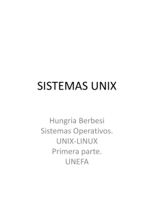 sistemas unix - hungria berbesi. Sistemas Operativos