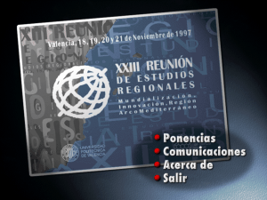 XXIII Reunión de Estudios Regionales. Mundialización, Innovación