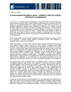 Cambio climático puede destruir la humanidad