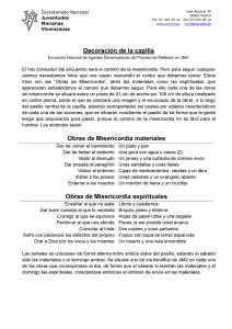 Decoraci&oacute;n de la capilla Obras de Misericordia materiales Obras de