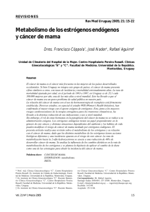 Metabolismo de los estrógenos endógenos y cáncer de mama