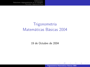 Trigonometría Matemáticas Básicas 2004