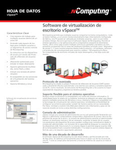 Software de virtualización de escritorio vSpaceTM