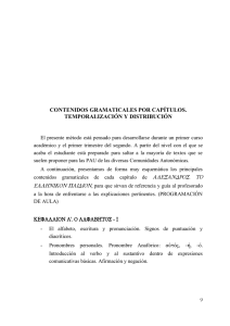 Contenidos y secuenciación