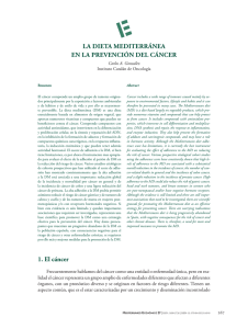 LA DIETA MEDITERRÁNEA EN LA PREVENCIÓN DEL CÁNCER 1