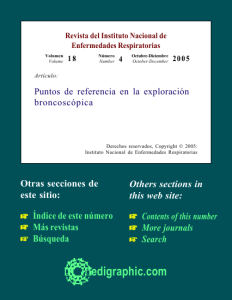 Puntos de referencia en la exploración broncoscópica