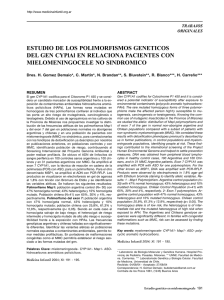 ESTUDIO DE LOS POLIMORFISMOS GENETICOS DEL GEN