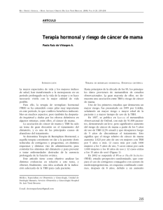 Terapia hormonal y riesgo de cáncer de mama