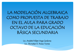 El algebra como instrumento de modelación 1