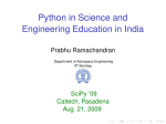 Python in Science and Engineering Education in India