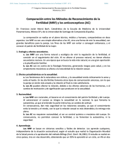 (MRF) y los anticonceptivos - Congresos en Reconocimiento de la