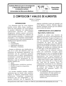 2) COMPOSICION Y ANALISIS DE ALIMENTOS