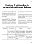 Medicina Tradicional en la comunidad garífuna de Orinoco