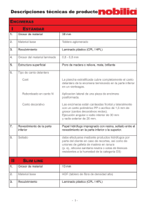 Descripciones t&eacute;cnicas de producto I II