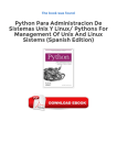 Python Para Administracion De Sistemas Unix Y Linux/ Pythons For