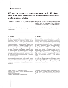 Cáncer de mama en mujeres menores de 40 años. Una evolución
