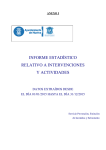 informe estadístico relativo a intervenciones y actividades