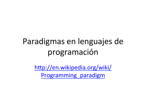 Paradigmas en lenguajes de programación