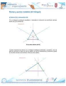 Rectas y puntos notables del triángulo