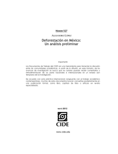 Deforestación en México: Un análisis preliminar