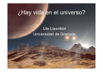 Vida en el Universo - Universidad de Granada