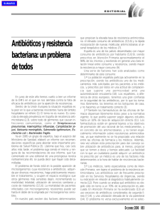 Antibióticos y resistencia bacteriana: un problema de todos