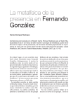 La metafísica de la presencia en Fernando González