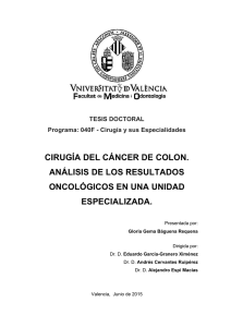 cirugía del cáncer de colon. análisis de los resultados