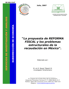 “La propuesta de REFORMA FISCAL y los problemas estructurales