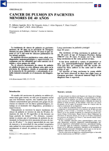 CÁNCER DE PULMÓN EN PACIENTES MENORES DE 40 AÑOS