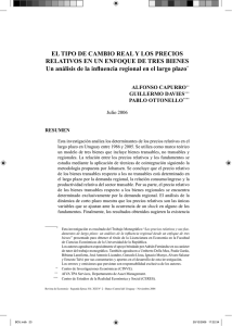 EL TIPO DE CAMBIO REAL Y LOS PRECIOS RELATIVOS