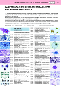 Preparaciones microscópicas en la ordem systemática