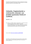 Cohesión, fragmentación y contracción comunal