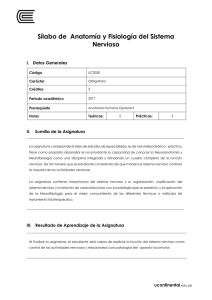 S&iacute;labo de Anatom&iacute;a y Fisiolog&iacute;a del Sistema Nervioso