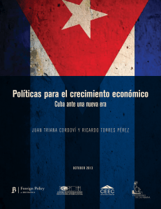 Políticas para el crecimiento económico: Cuba ante una nueva era