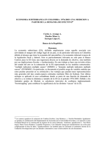 ECONOMIA SUBTERRANEA EN COLOMBIA 1976